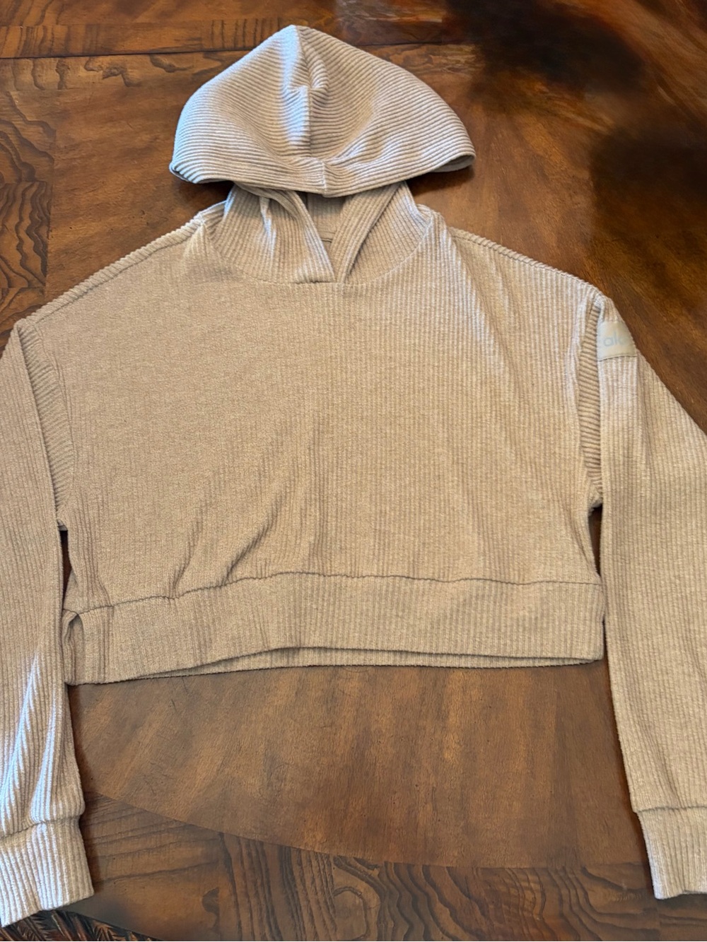 ALO Yoga Muse Hoodie & Sweatpant Set Heather Gravel S/M - Picture 6 of 14